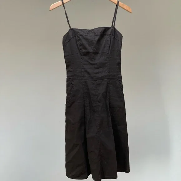 Theory | Dresses | Theory Brown Structured Fitted Dress With Adjustable  Straps | Poshmark